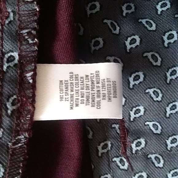 Bonobos flat front pants, plum, size 32/32 - Picture 6 of 6